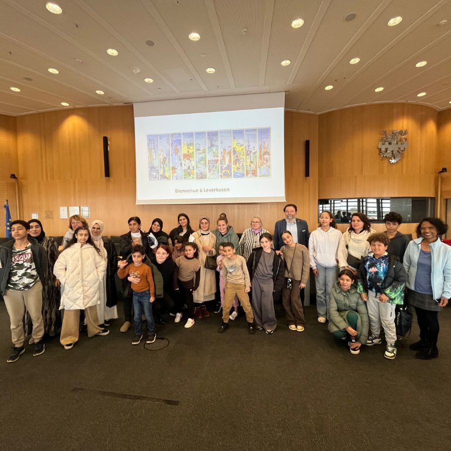 Gruppenbild einer dfg-Leverkusen Veranstaltung